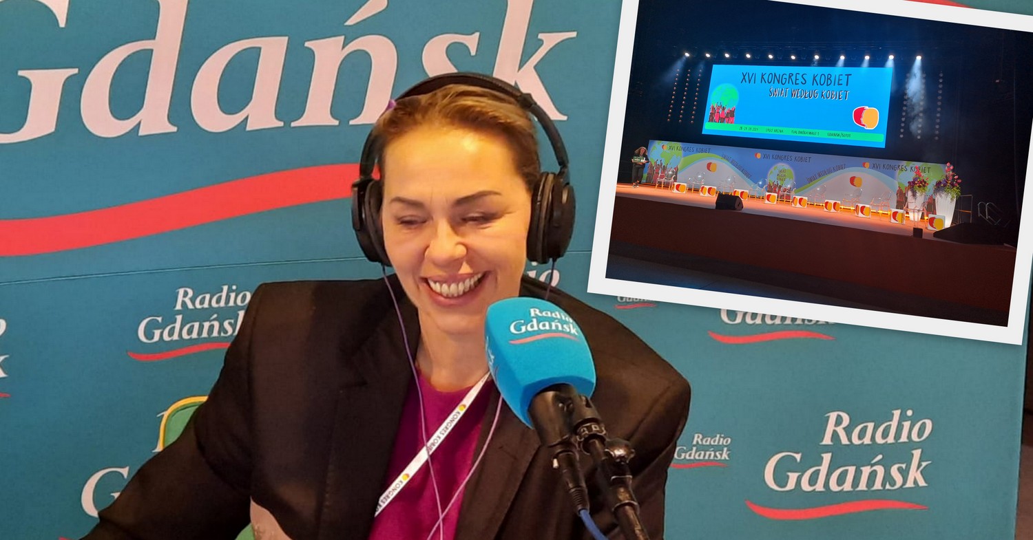 Audycję nadawaną z Kongresu Kobiet prowadzi Magda Szpiner (Fot. Radio Gdańsk)