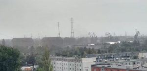 Gdańsk, pył węglowy unoszący się nad miastem (fot. Instagram/Anna Motyl-Kosińska)