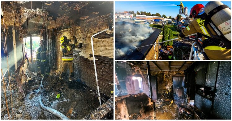 Ogień zniszczył łącznie pięć mieszkań
(Fot. OSP Miłoradz)