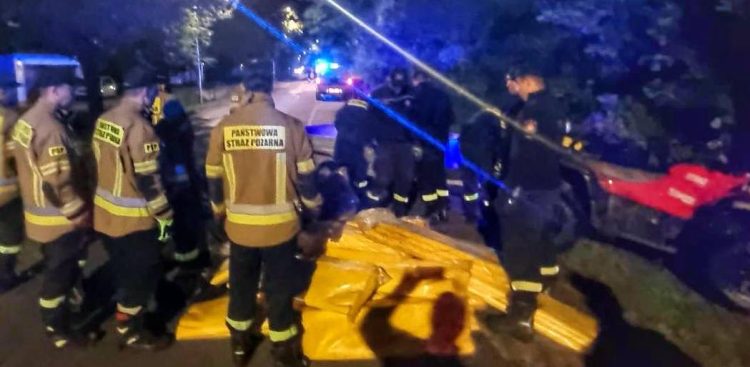 Park miejski we Wrocławiu. Kompania Specjalna Gryf przygotowuje obronę przestrzeni miejskich
(Fot. KW PSP Gdańsk)