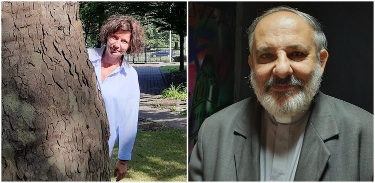 Prof. Monika Mazurek, ks. Tadeusz Isakowicz-Zaleski
(Fot. Radio Gdańsk/Andrzej Urbański)