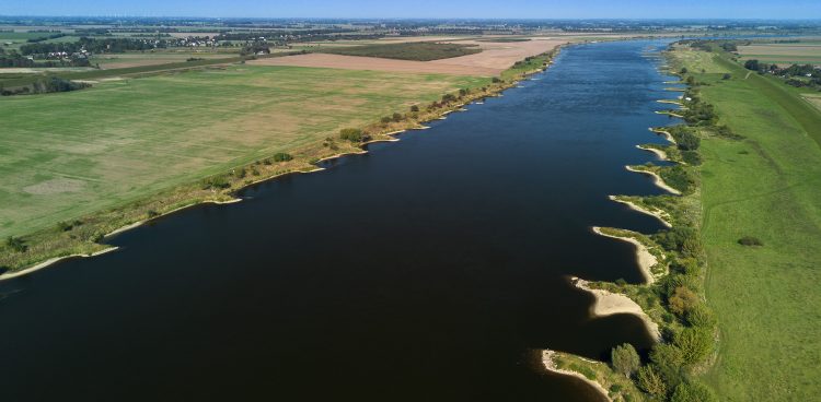 Rzeka Wisła na wysokości Steblewa na Żuławach Gdańskich. 
(fot. Daniel Słoboda / KFP)