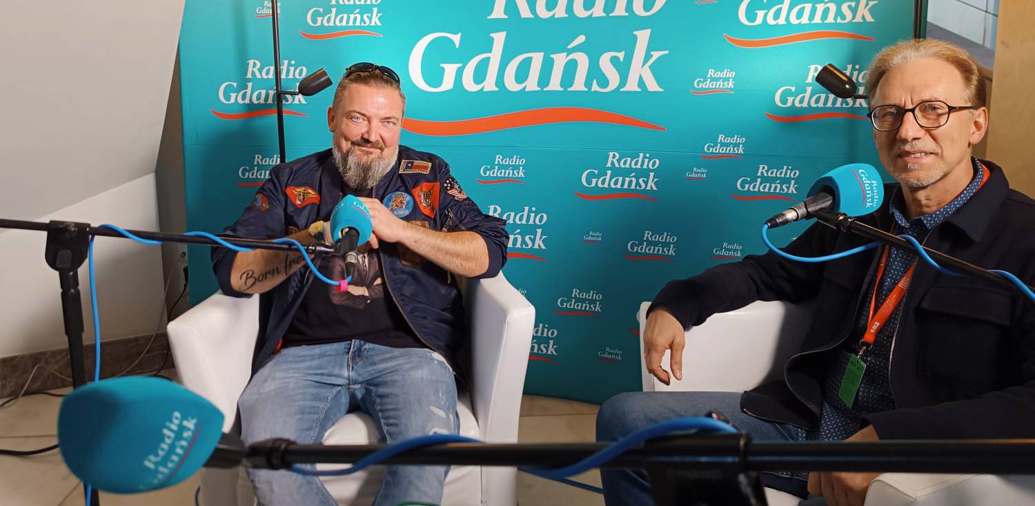 Krytyk filmowy Łukasz Adamski i Tomasz Żółtowski z Radia Gdańsk (fot. Radio Gdańsk/Piotr Puchalski)