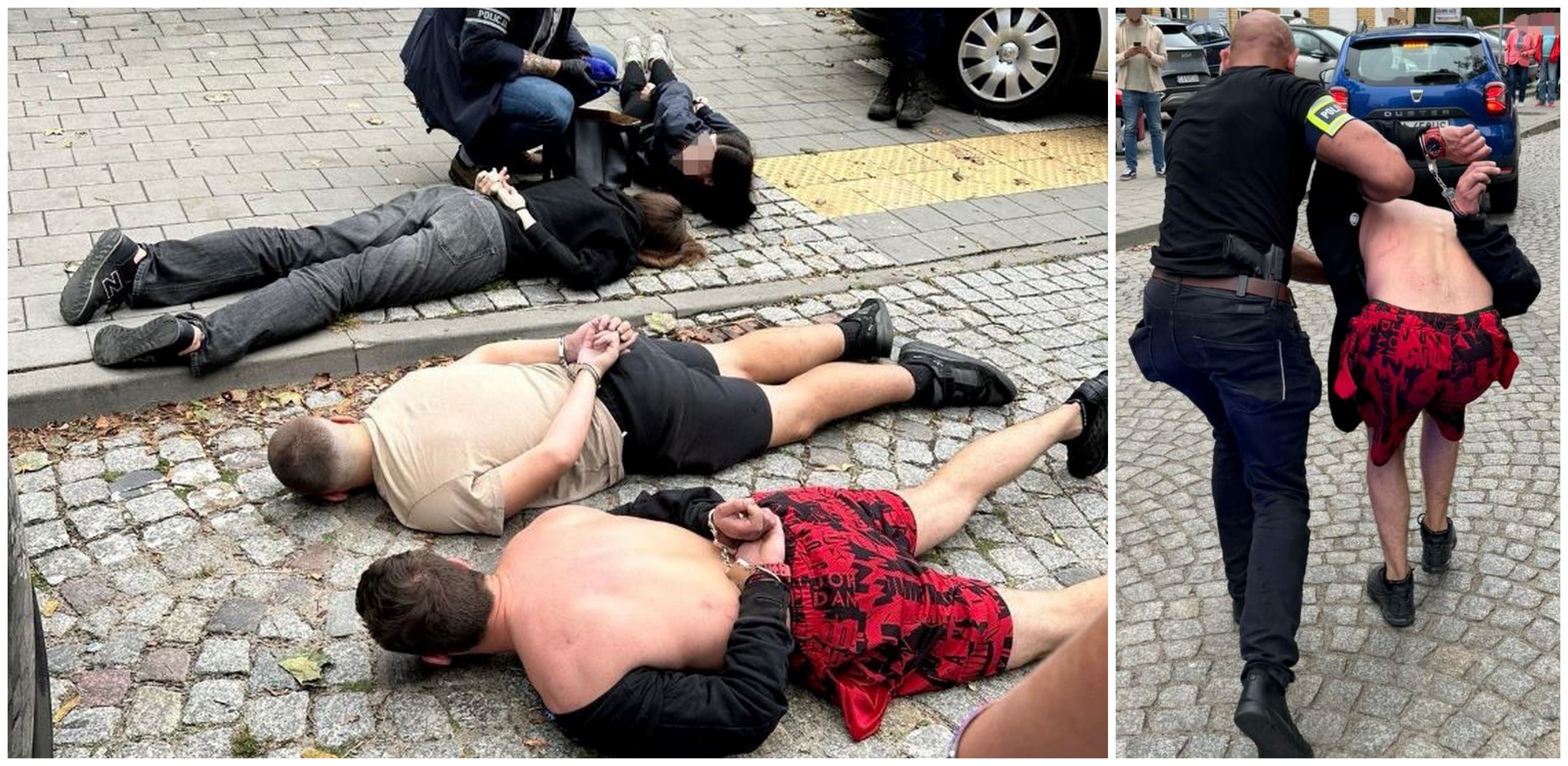 Zatrzymani po pościgu na ul. Bohaterów Starówki Warszawskiej w Gdyni (fot. Pomorska Policja)