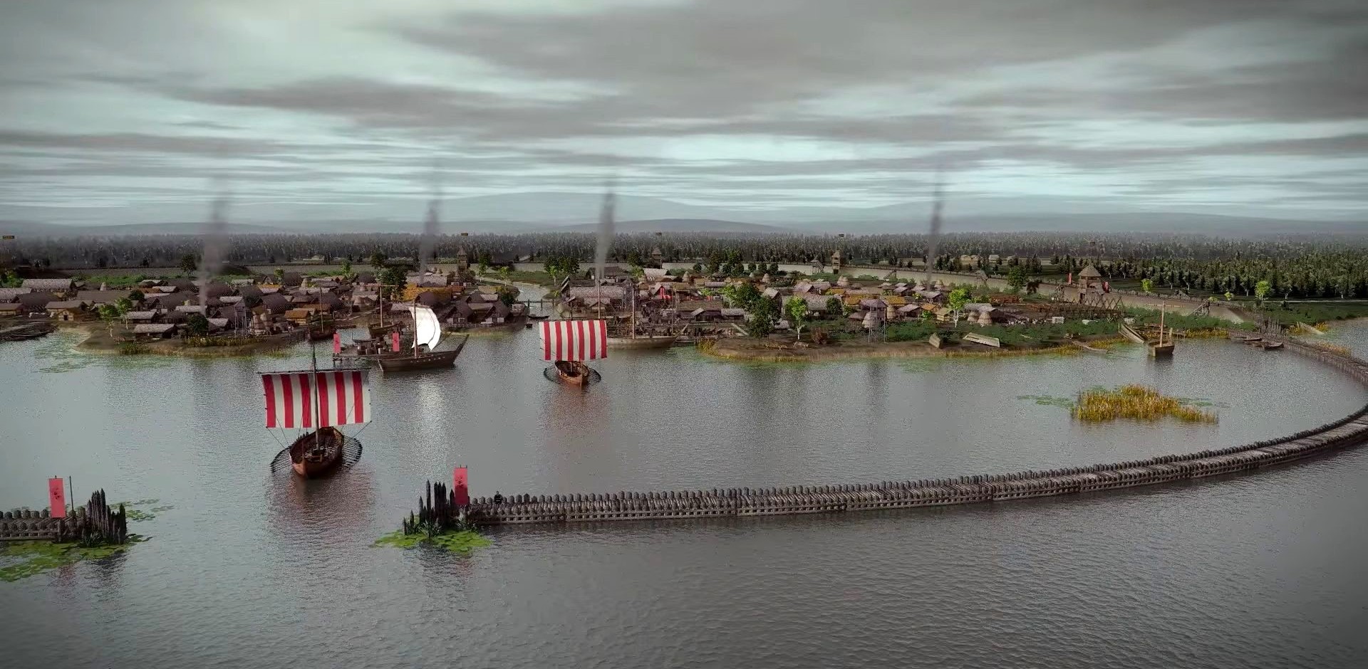 Wizualizacja osady Truso (fot. Wikimedia Commons)