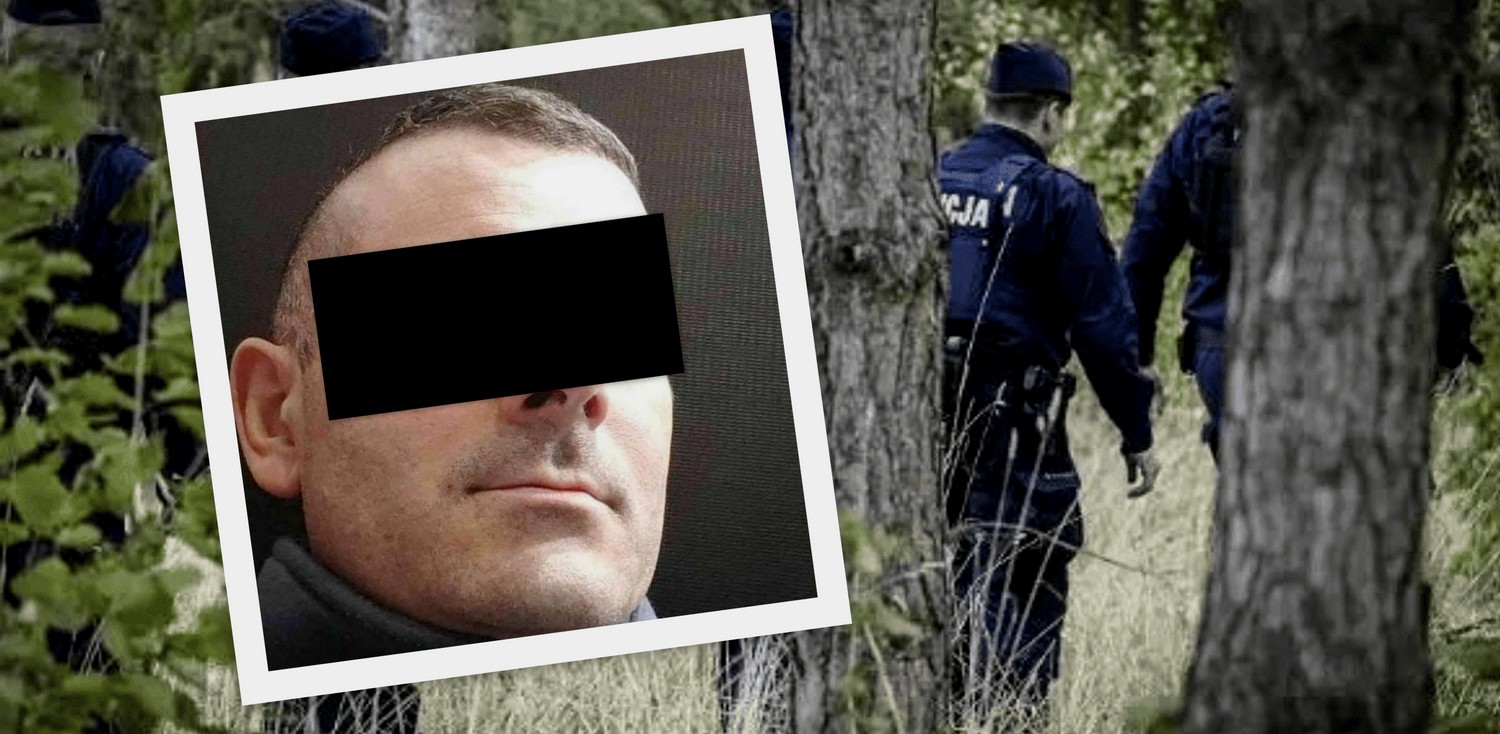 Rafał Z. i policjanci, którzy prowadzili poszukiwania mężczyzny (fot. Pomorska Policja)