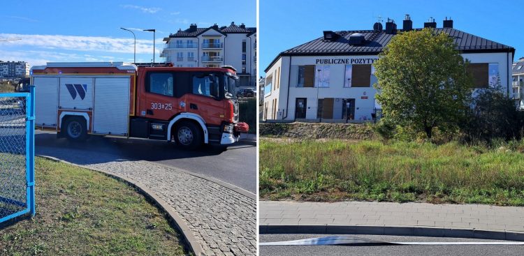 Z powodu uszkodzenia gazociągu ewakuowano m.in. dzieci z przedszkola
(Fot. KMP Gdańsk)