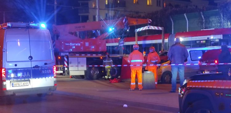 Miejsce wypadku na pętli tramwajowej w Gdańsku (fot. Radio Gdańsk/Mateusz Czerwiński)