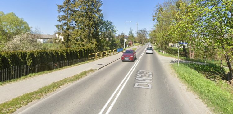W tym miejscu w Lublewie Gdańskim powstanie rondo (fot. Google Street View)