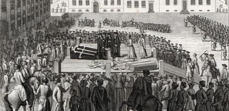 Egzekucja protestantów w Toruniu, 1724 (fot. Wikimedia Commons)