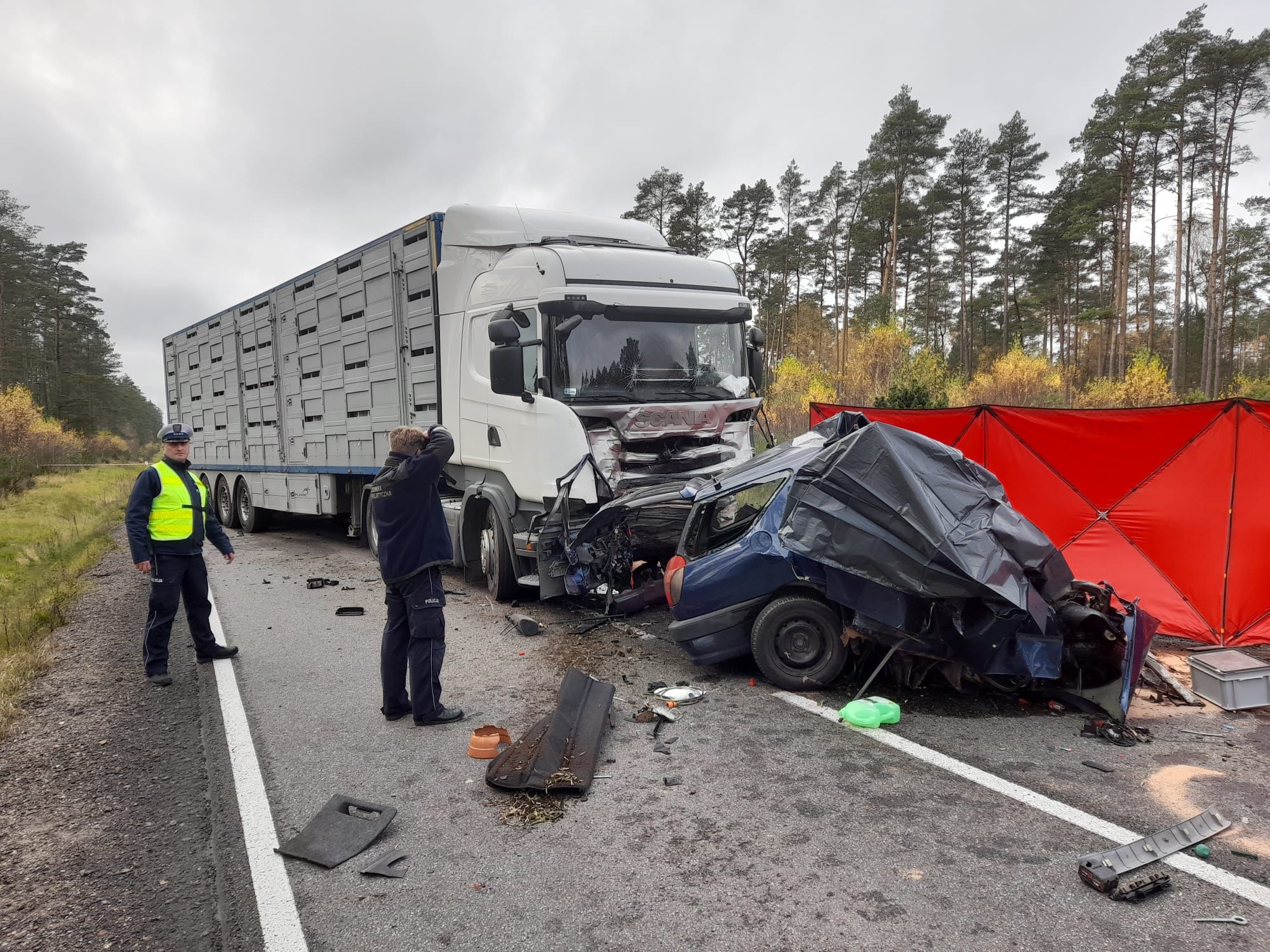 Zdroje. Śmiertelny wypadek(Fot. KPP Kościerzyna)