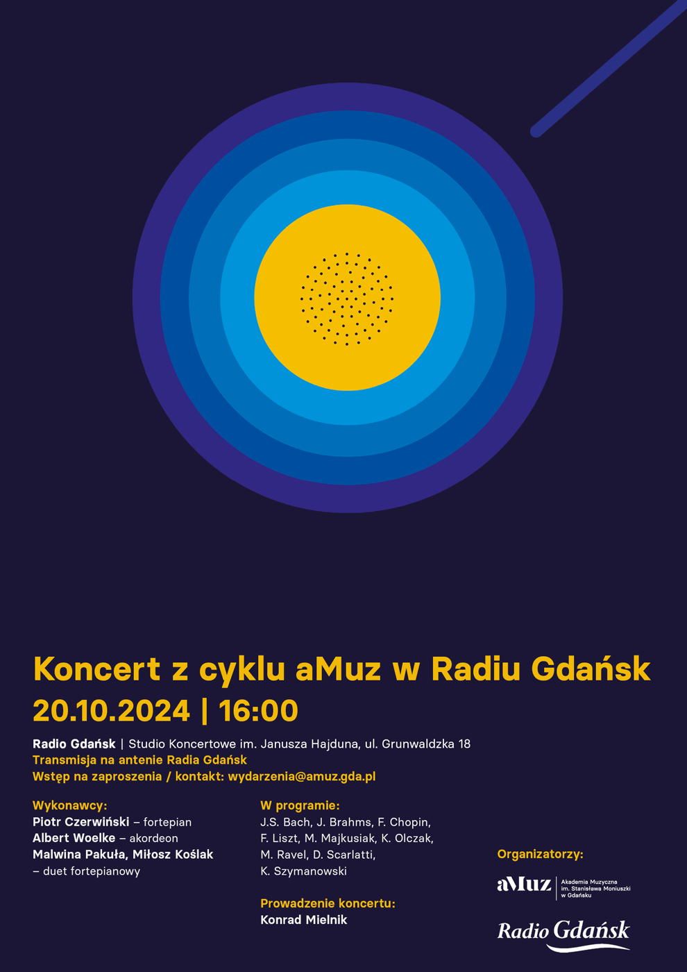 Plakat na koncert aMuz