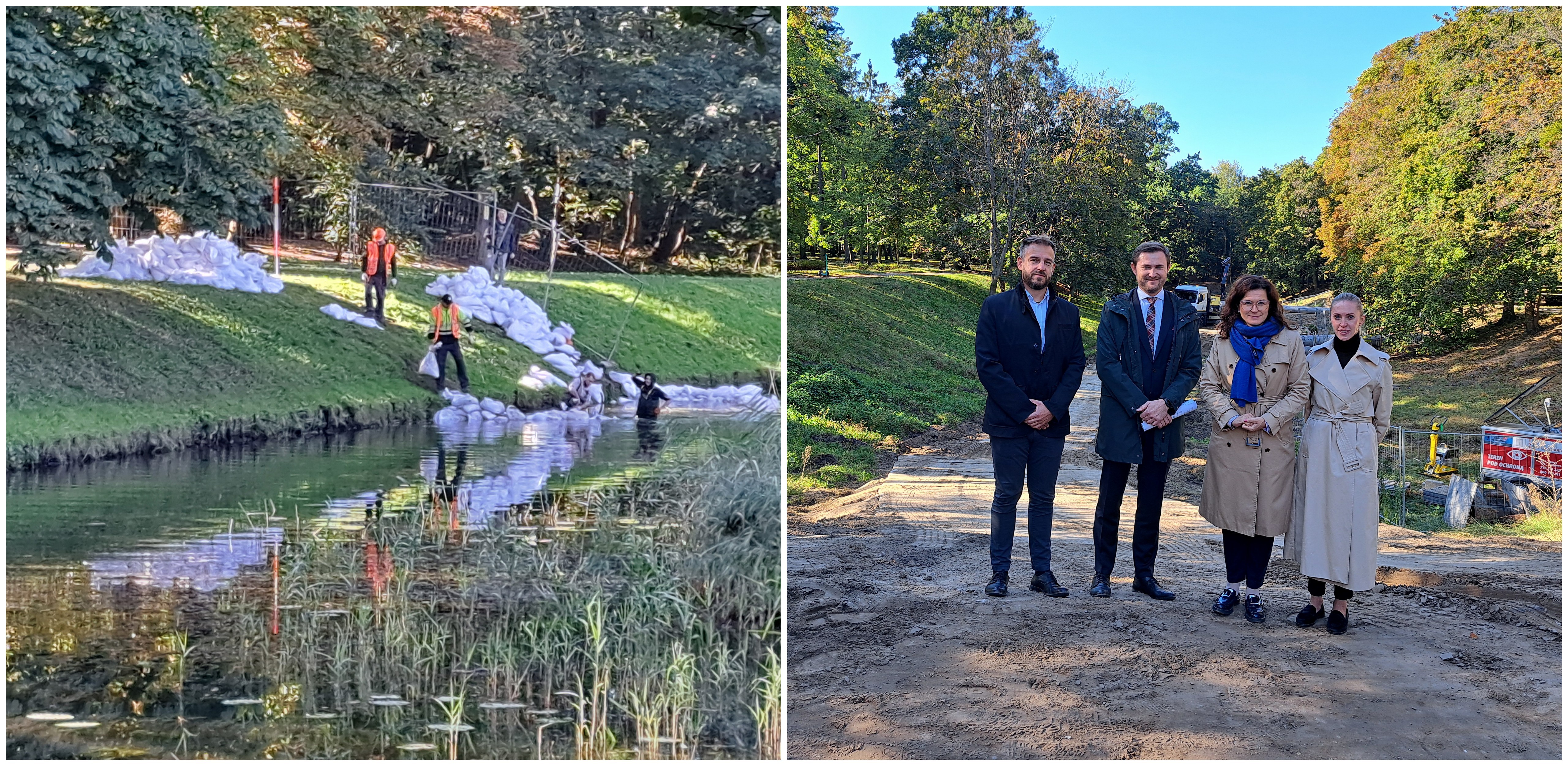 Briefing prasowy poświęcony kolejnym inwestycjom związanym z gospodarowaniem wodami opadowymi (fot. Radio Gdańsk/Sebastian Kwiatkowski)