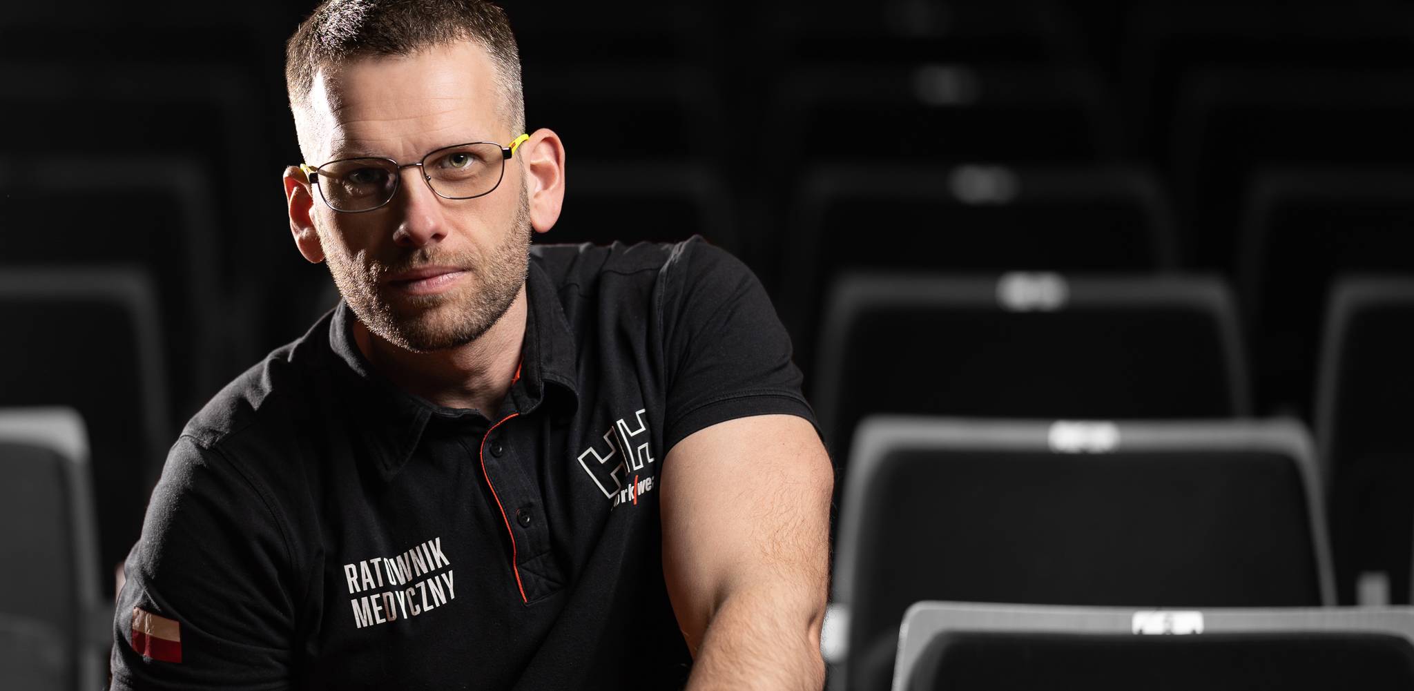 Karol Bączkowski, ratownik medyczny (fot. Michał Sadecki)