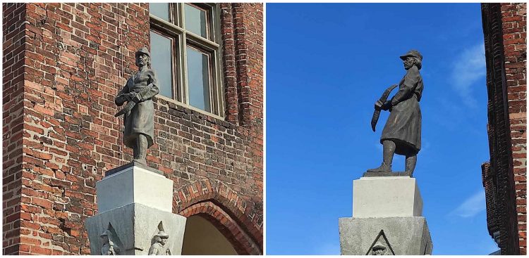 Kopia, którą od kilku dni można podziwiać przy trakcie Jana Pawła II, została wykonana z kompozytu, na podstawie zdjęć (fot. Radio Gdańsk/Mateusz Czerwiński)