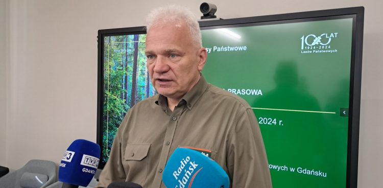 Marek Kowalewski podczas konferencji (fot,. Radio Gdańsk/Sebastian Kwiatkowski)
