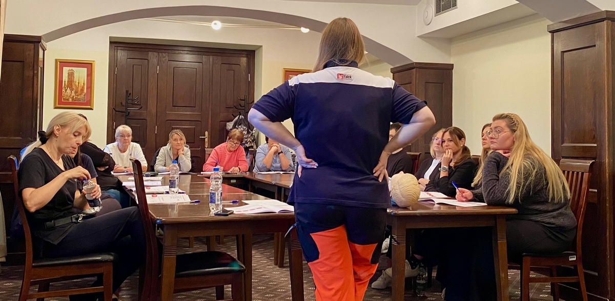 Falck Medycyna realizuje cykl bezpłatnych szkoleń z udzielania pierwszej pomocy (fot. Radio Gdańsk/Martyna Krawcewicz)