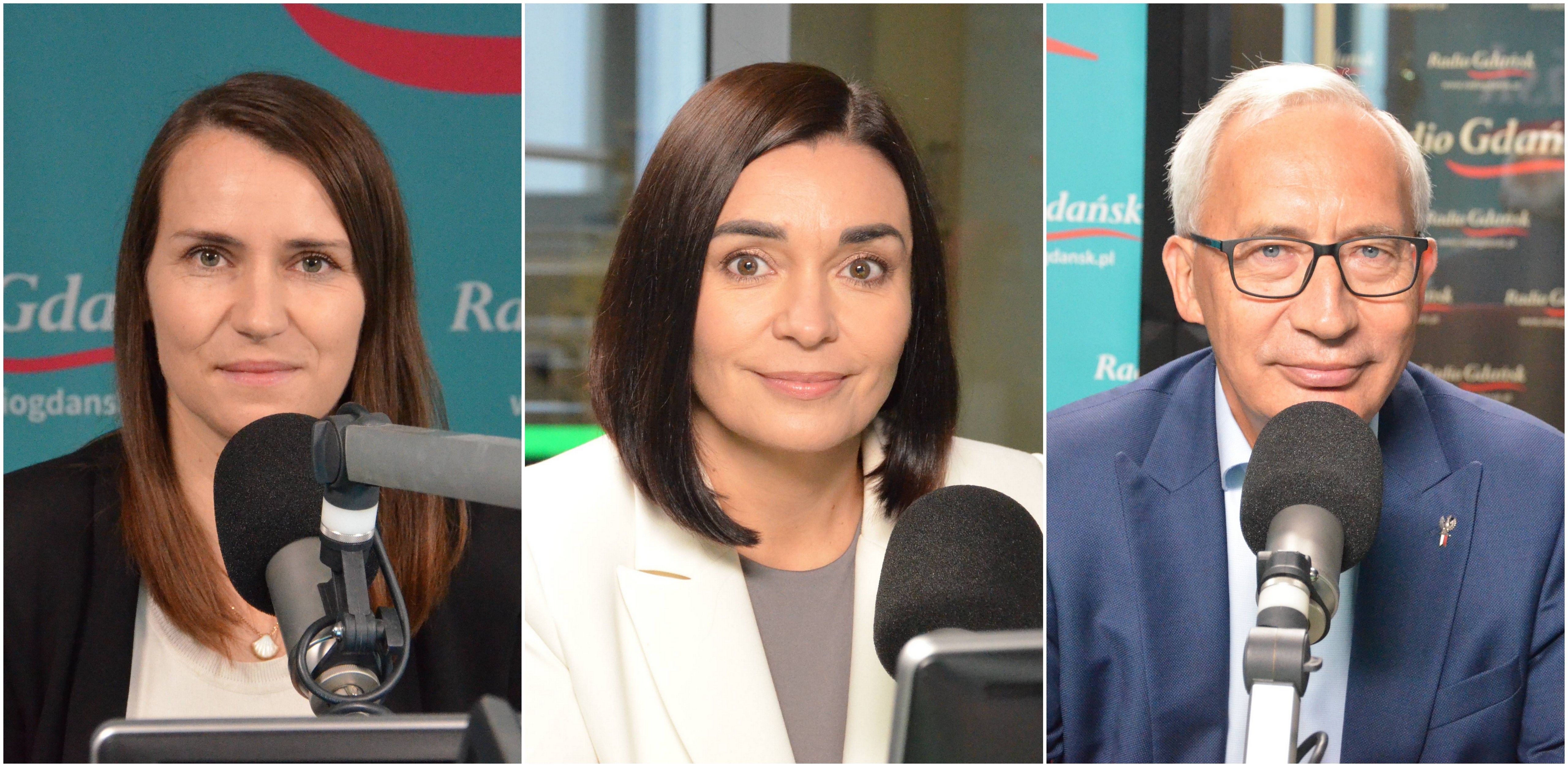 Agnieszka Pomaska, Magdalena Sroka, Kazimierz Smoliński (fot. Radio Gdańsk/Michał Pacześniak)