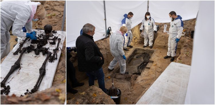 Ludzki szkielet odnaleziono w jednym ze schronów na Westerplatte (fot. Roman Jocher/IPN)