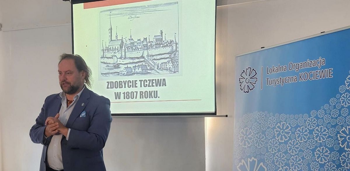 Powstanie nowy mural na elewacji budynku przy ul. Wąskiej 48 w Tczewie (fot. Facebook/Lokalna Organizacja Turystyczna Kociewie)