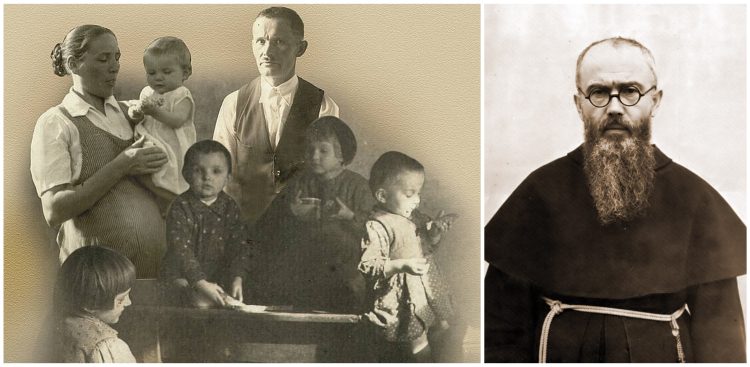 Rodzina Ulmów i ojciec Maksymilian Kolbe (fot. rzeszow.ipn.gov.pl/Wikimedia Commons)