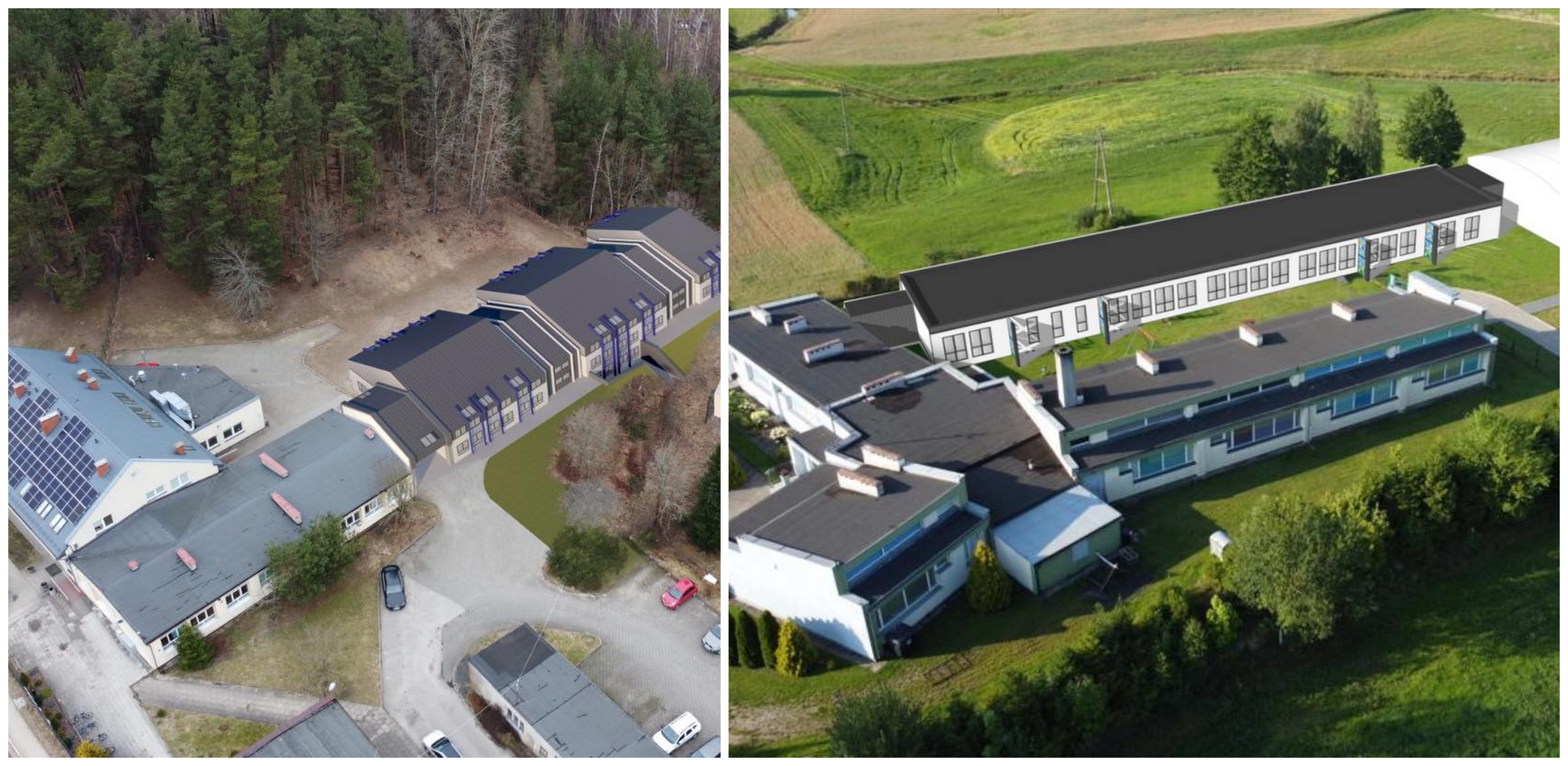 Wizualizacja rozbudowy szkół w Koleczkowie i Łebieńskiej Hucie (fot. Gmina Szemud)