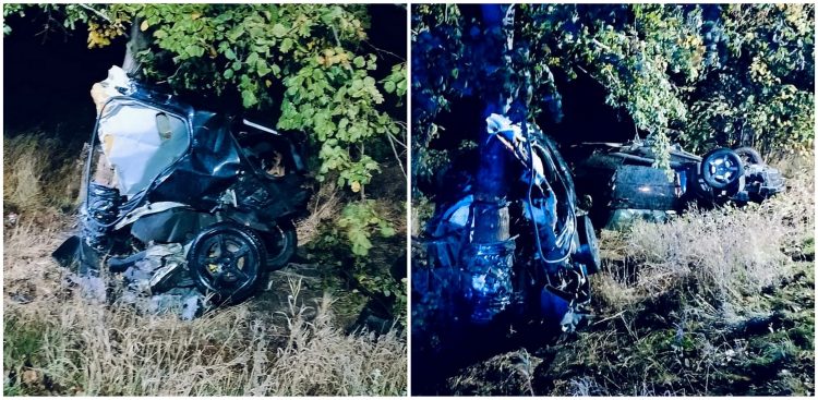 Mundurowi apelują o zachowanie ostrożności za kierownicą i dostosowanie prędkości do warunków panujących na drodze, stanu technicznego pojazdu oraz własnych umiejętności (fot. KPP Starogard Gdański)