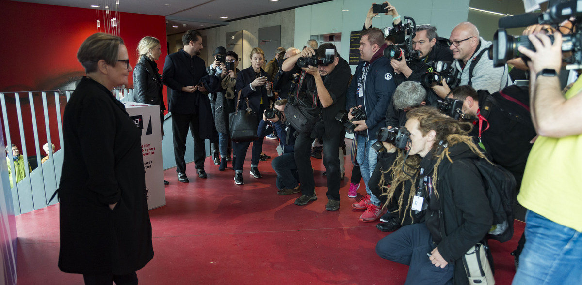 Agnieszka Holland w Gdyńskim Centrum Filmowym w 2019 roku (fot. KFP/Anna Bobrowska)