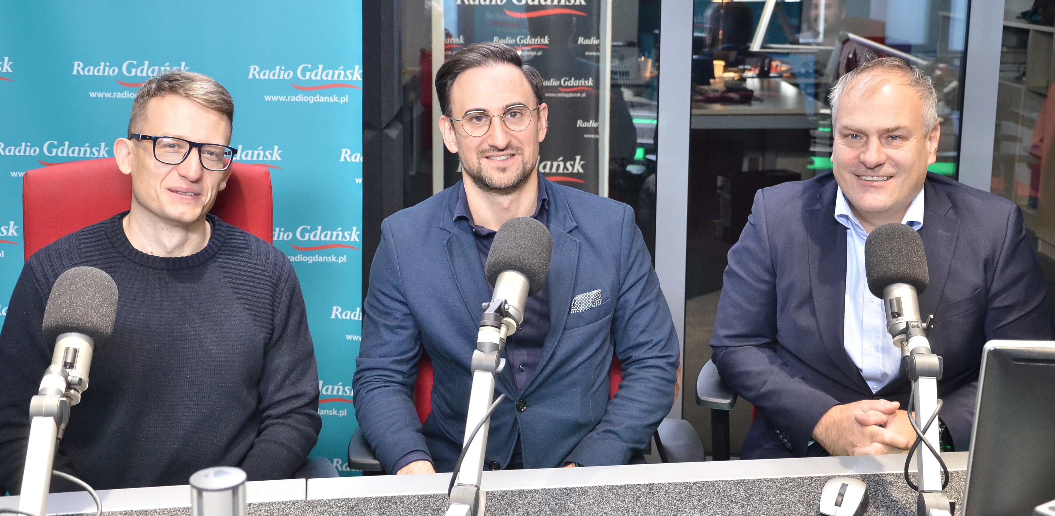 Bogusław Wieczorek, Cezary Maciołek, Błażej Kucharski (fot. Radio Gdańsk/Adrian Kasprzycki)