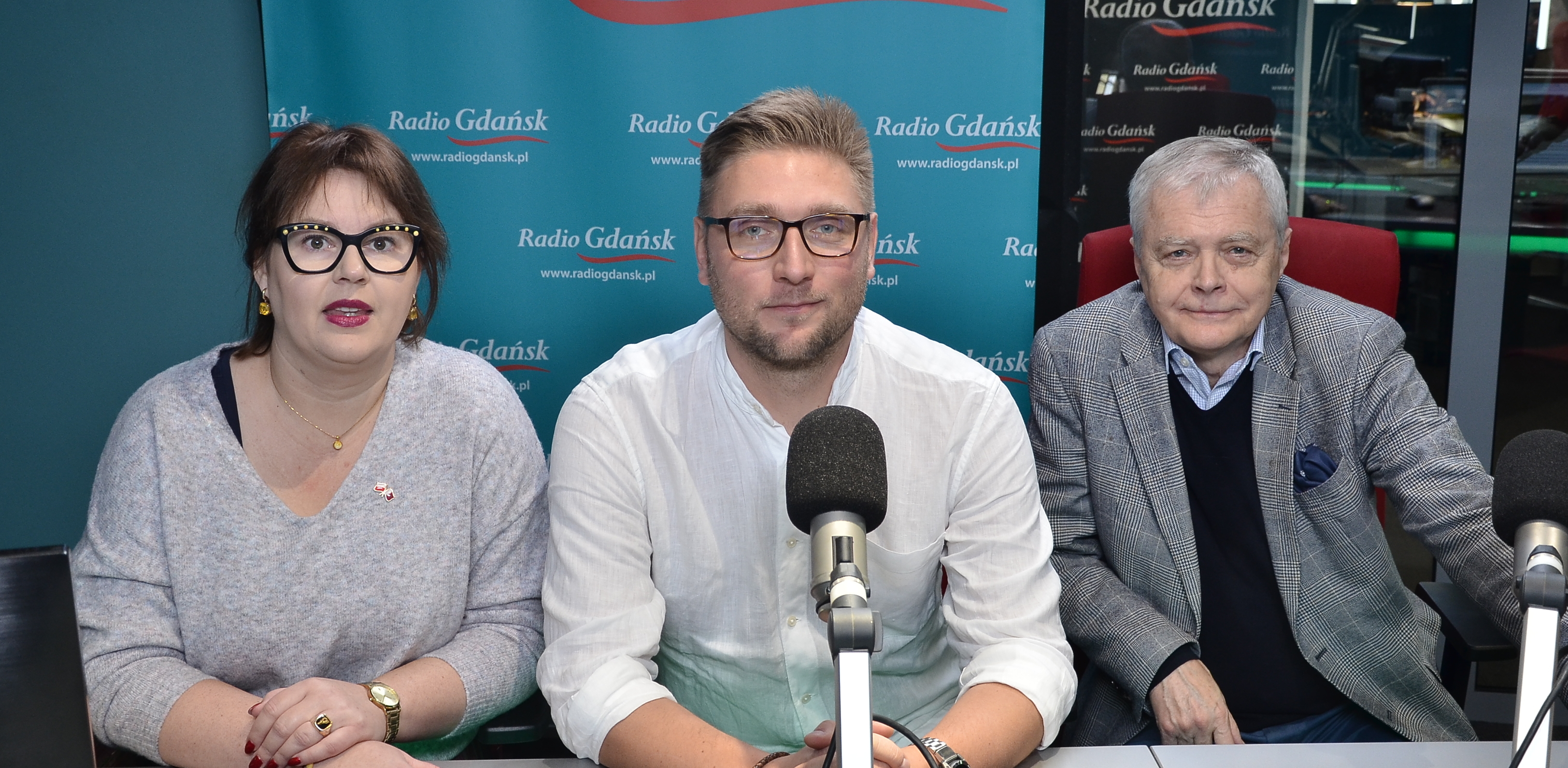 Aleksandra Harasiuk, Łukasz Olechnowicz, Zbigniew Markowski (fot. Radio Gdańsk/Adrian Kasprzycki)