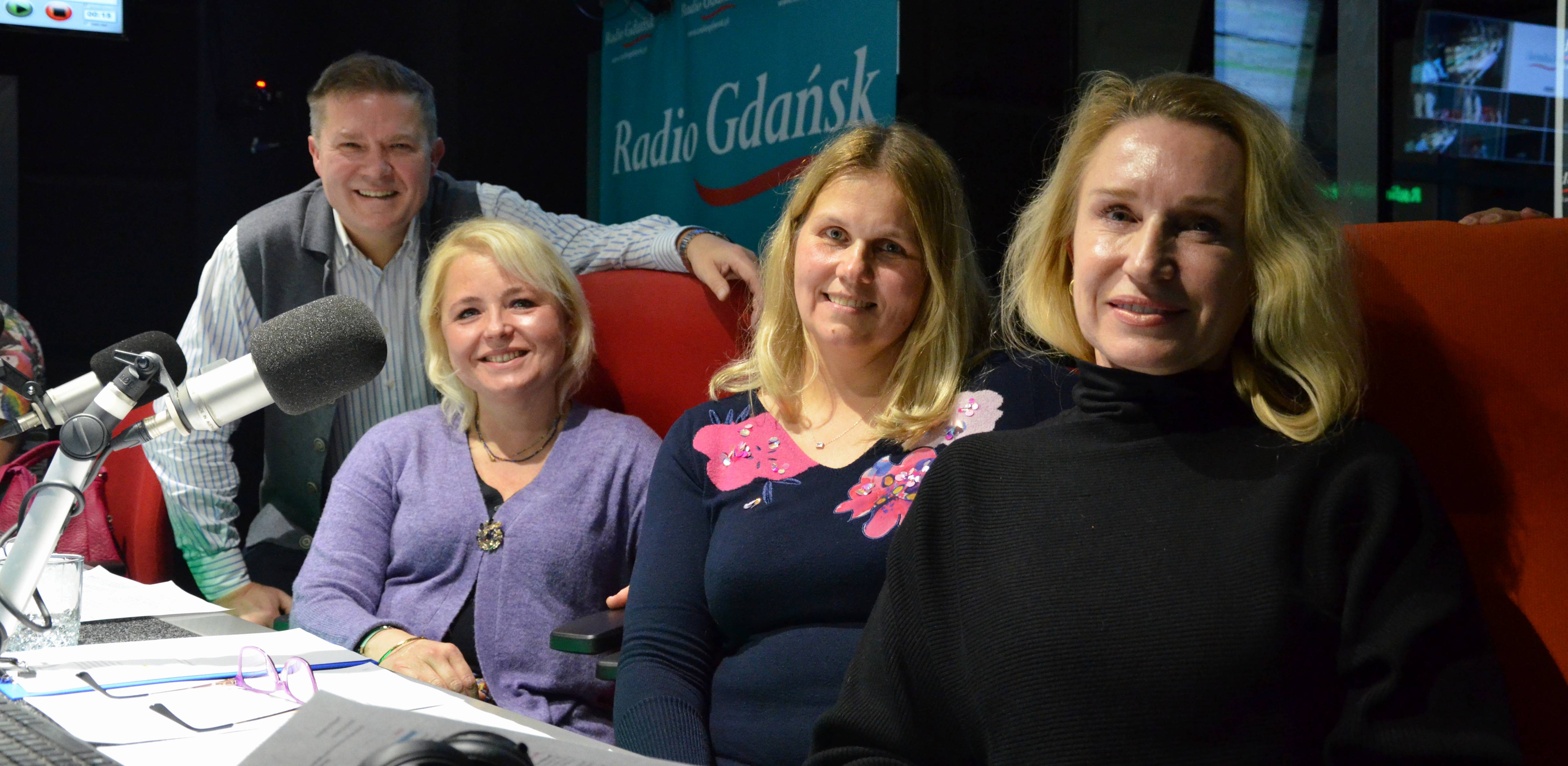 Od lewej: Sławomir Siezieniewski, Katarzyna Poborca, Magdalena Bednarek i dr Monika Białek (fot. Radio Gdańsk/Piotr Puchalski)