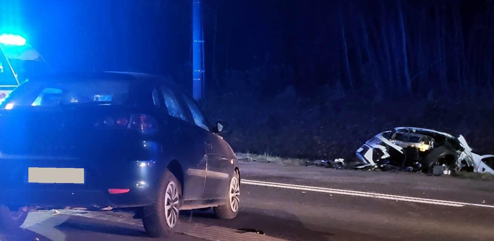 Kolizja krajowej nr 21 w miejscowości Włynkówko w gminie Redzikowo (fot. internauta Mariusz Jasłowski)