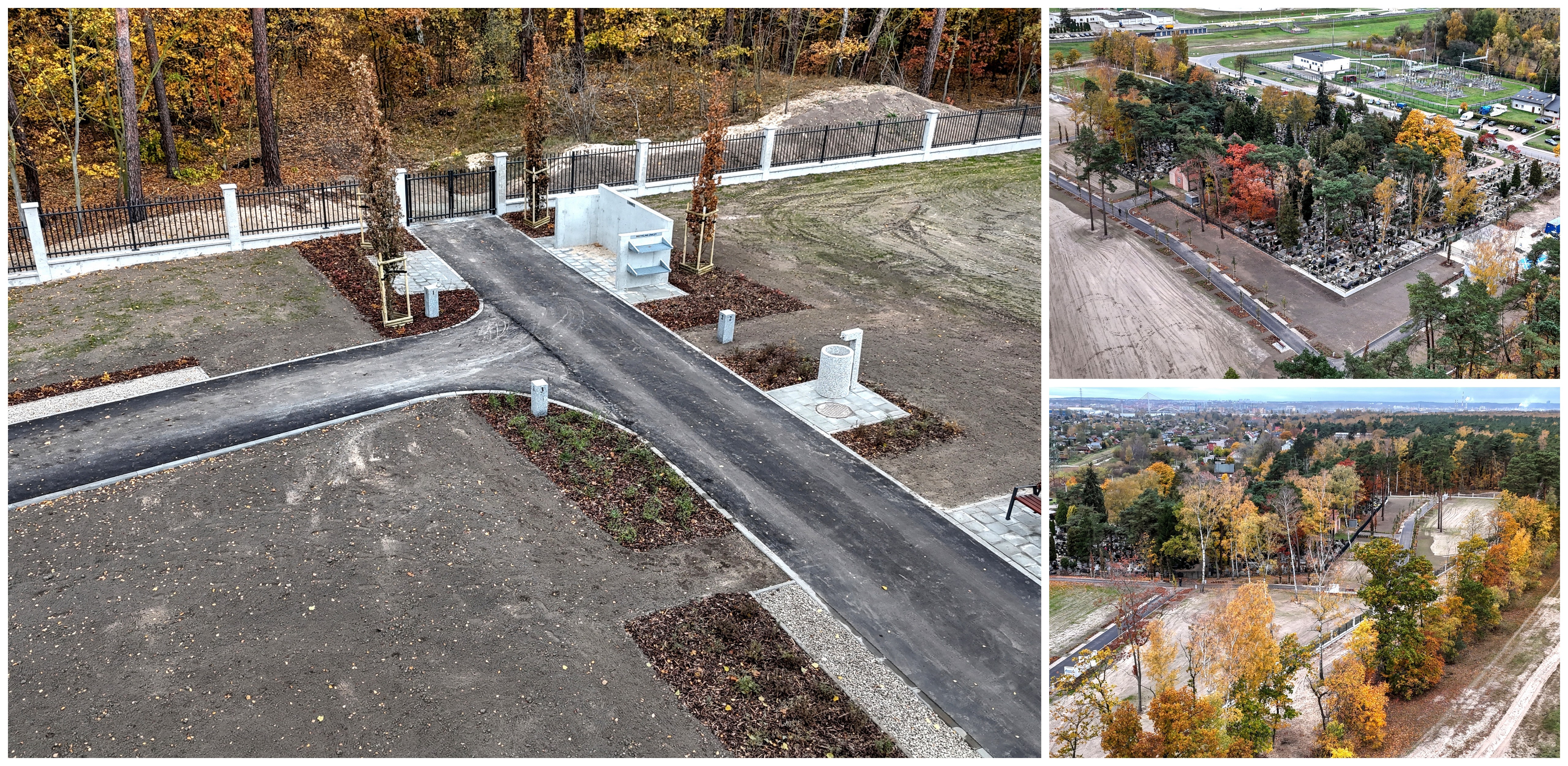 Cmentarz Parafialny przy ul. Kępnej po rozbudowie (fotr. DRMG)