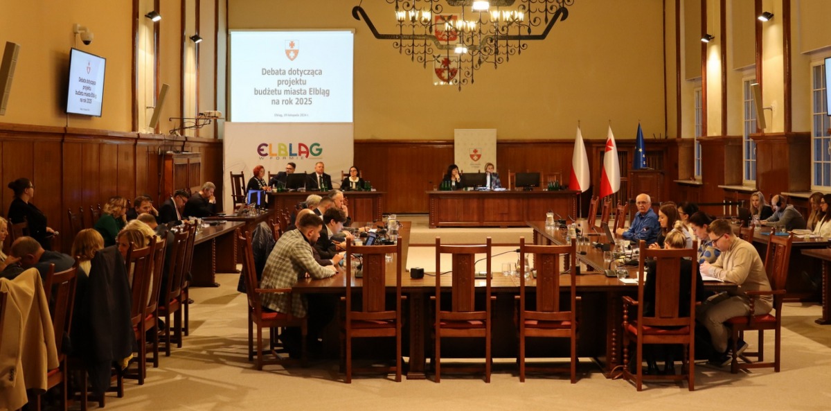 Debata dotycząca projektu budżetu miasta Elbląg (fot. Rada Miejska w Elblągu)