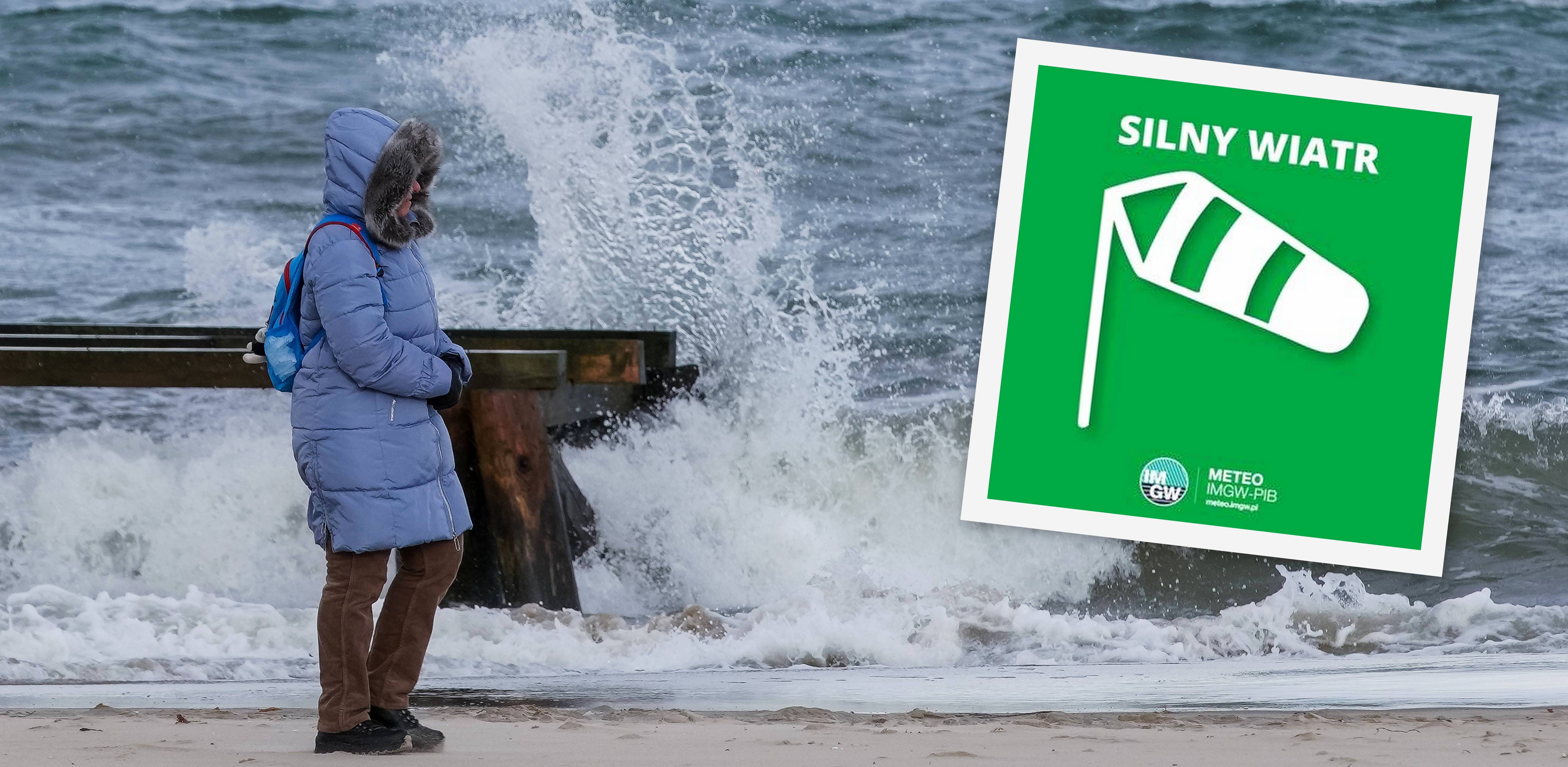 Zdjęcie archiwalne. Sopot. Duże fale na Bałtyku. (fot. Anna Rezulak / KFP - graf. IMGW)