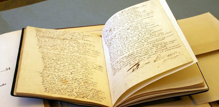 Rękopis "Pana Tadeusza" (fot. Wikimedia Commons)
