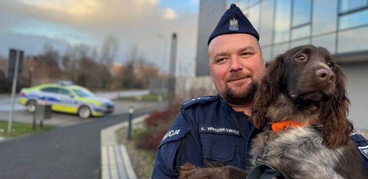 Hultaj to nowy policyjny pies na gdańskiej komendzie (fot. pomorska.policja.gov.pl)