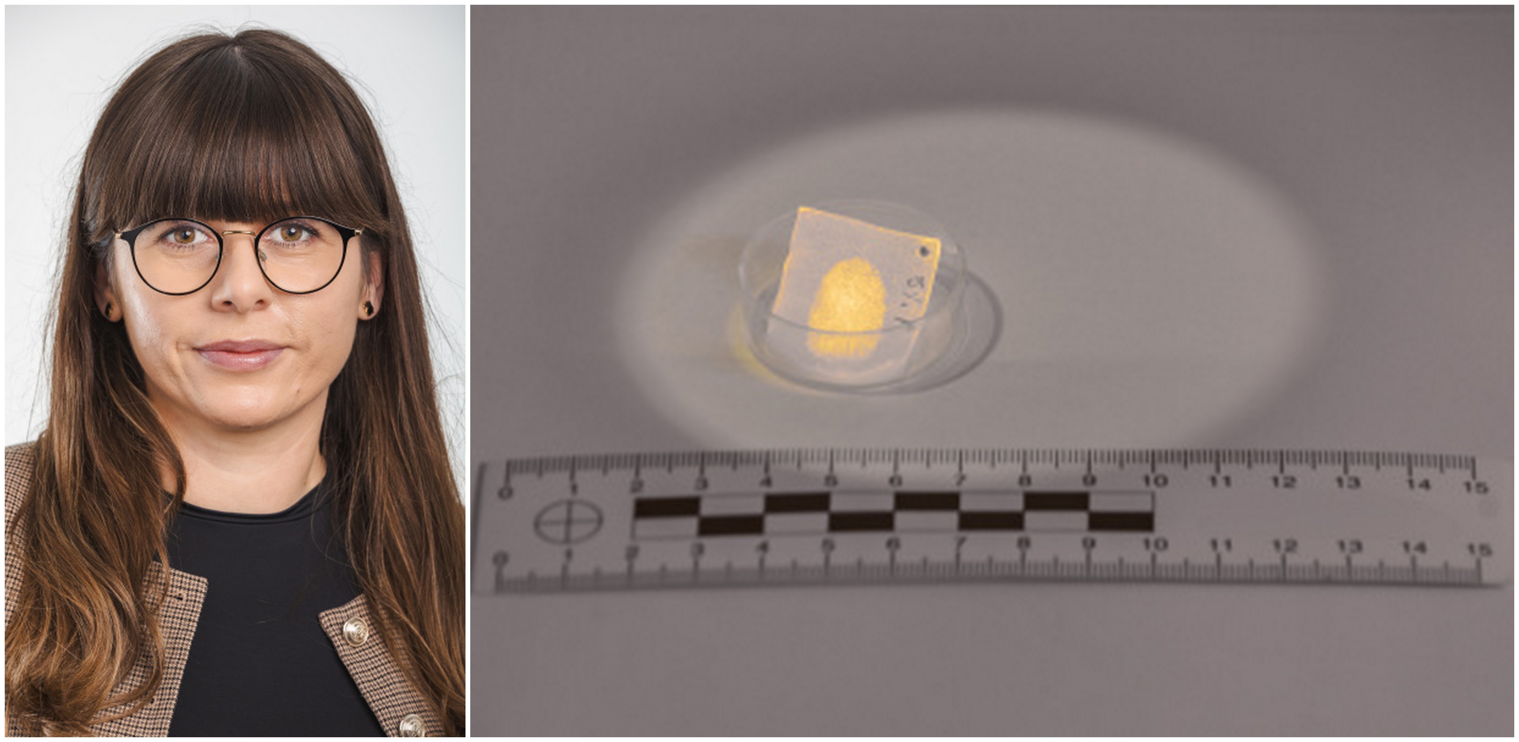 Dr inż. Aneta Lewkowicz, wynalazczyni innowacyjnej metody wizualizacji śladów daktyloskopijnych (fot. Uniwersytet Gdański)