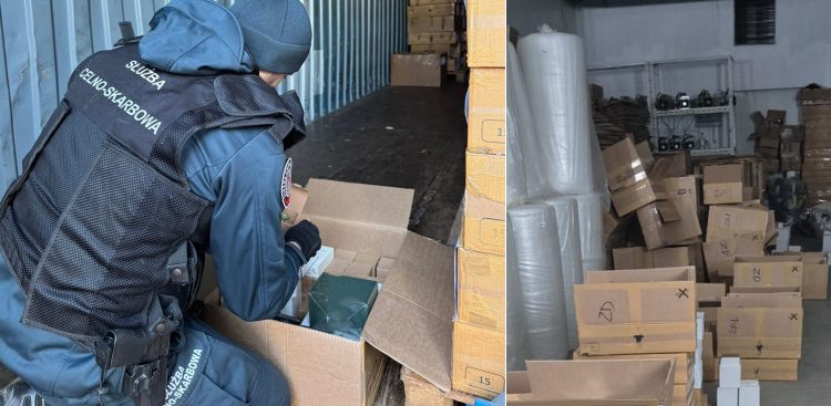 Mundurowi przeszukali magazyny w powiatach gdańskim i wejherowskim (Fot. KWP Gdańsk)