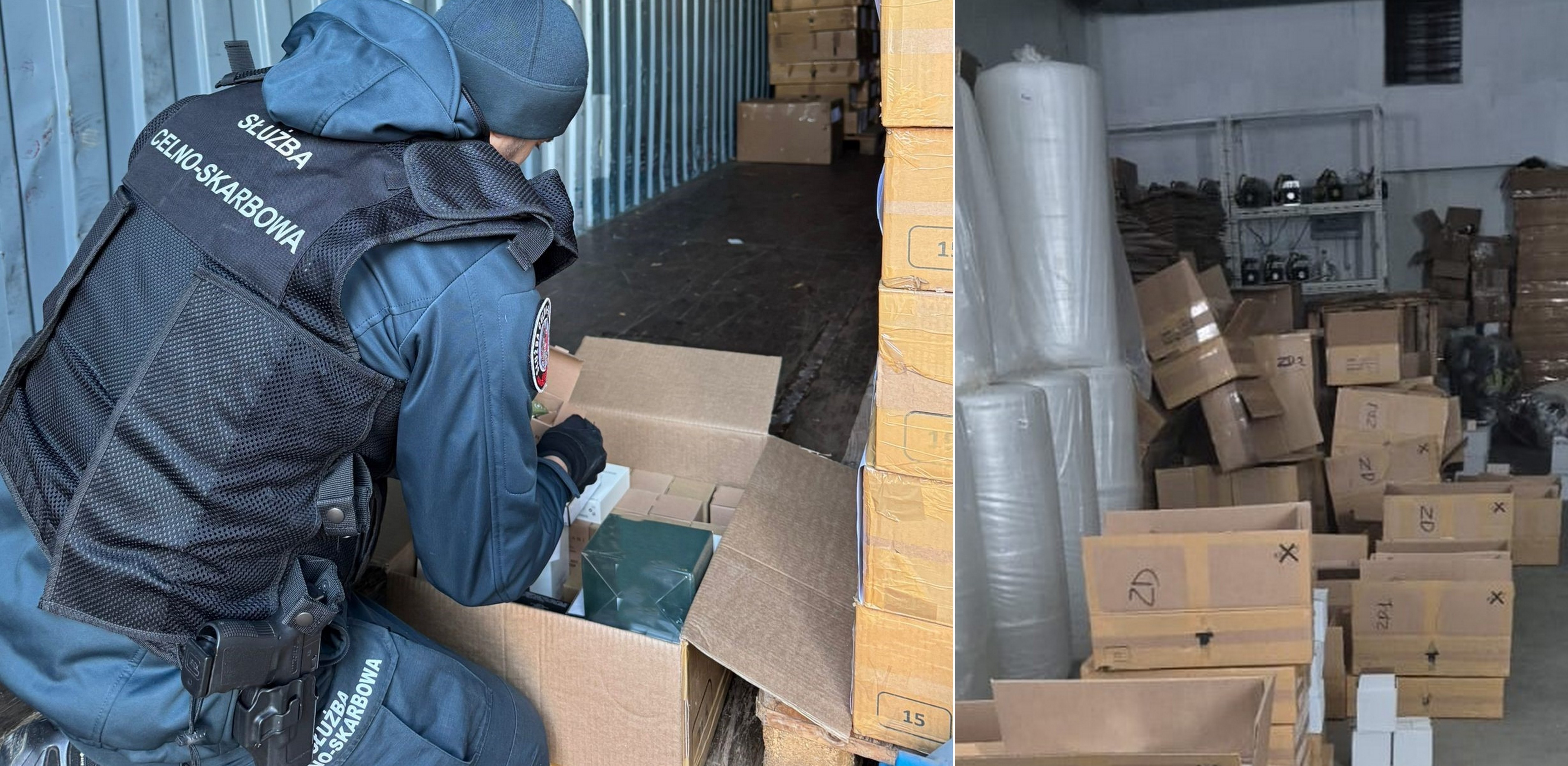 Mundurowi przeszukali magazyny w powiatach gdańskim i wejherowskim (Fot. KWP Gdańsk)