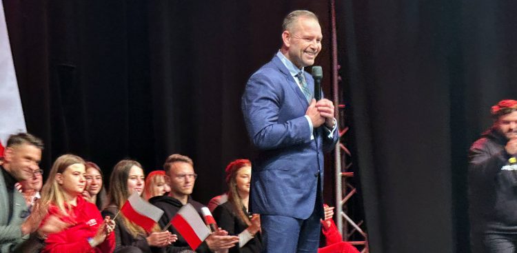 Karol Nawrocki, kandydat na prezydenta Polski - spotkanie w Gdańsku 16.12.2024 r. (fot. Radio Gdańsk/Oskar Bąk)