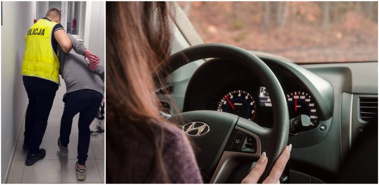 W kolażu zdjęć: po lewej, zatrzymany, który miał okraść podwożącą go kobietę, po prawej, zdjęcie ilustracyjne, nie dotyczy opisywanego zdarzenia (fot. KWP w Gdańsk/pixabay.com)