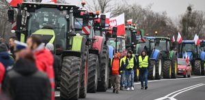 Protest rolników w Elblągu (Fot. PAP/Adam Warżawa)