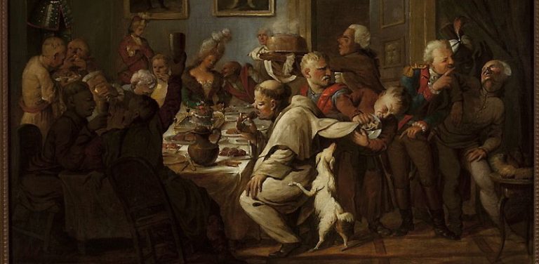 Obraz "Uczta u Radziwiłłów" ze zbiorów Muzeum Narodowego w Warszawie