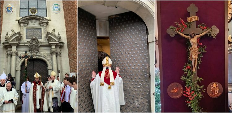 abp Tadeusz Wojda w trakcie procesji inaugurującej jubileusz 100-lecia archidiecezji gdańskiej (fot. x.com/ArchiGdansk)