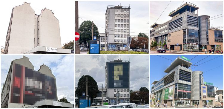 Gdyńskie budynki po (u góry) i przed (na dole) obowiązywaniem uchwały krajobrazowej (fot. Biuro Plastyka Miasta)