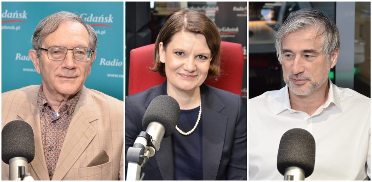 Profesor Marek Grzybowski, Katarzyna Gruszecka-Spychała i Adam Żołnowski (fot. Radio Gdańsk/Adrian Kasprzycki)