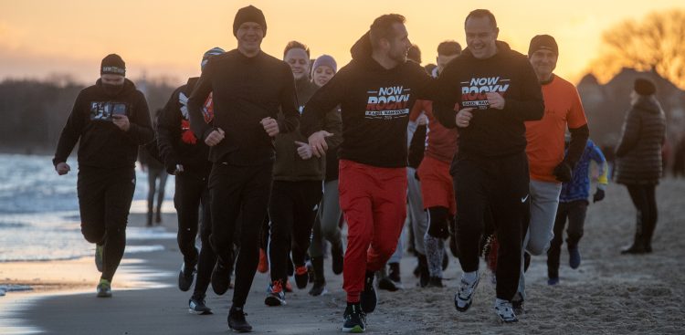 Bieg z Karolem Nawrockim w Gdańsku (fot. Paweł Marcinko / KFP)