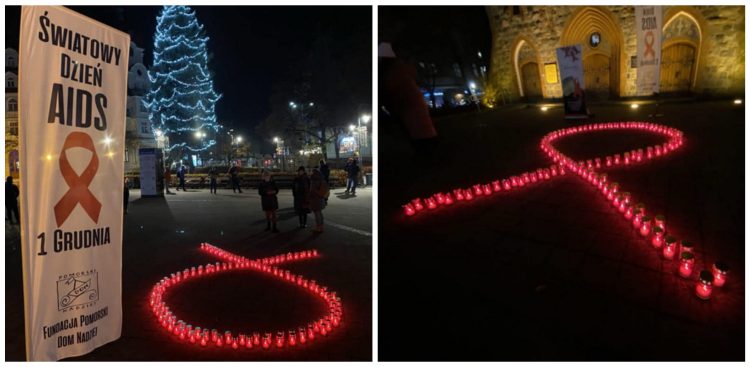 Obchody Światowego Dnia Walki z AIDS w Sopocie (fot. Radio Gdańsk/Filip Jędruch)