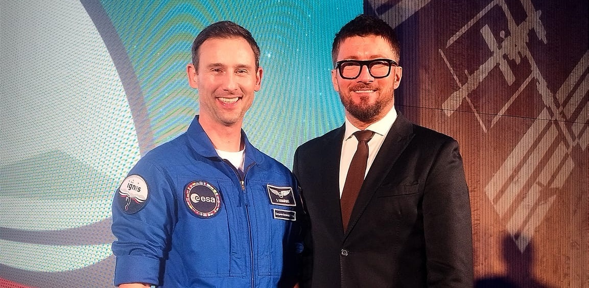 Dr Sławosz Uznański i prof. Marcin Dornowski (fot. awf.gda.pl)